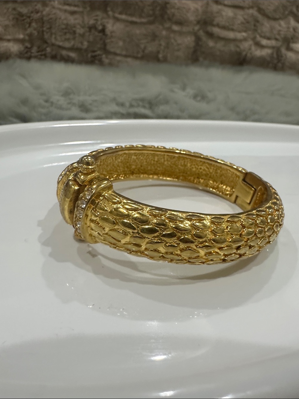 ROBERTO CAVALLI Gold-Tone Crystal Accent Bracelet and Ring Set - Picture 4 of 10